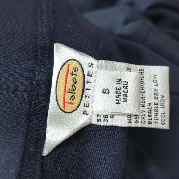 Talbots Petites Hi Rise Comfy Pull On Stretch Pants Navy PS - Picture 9 of 12